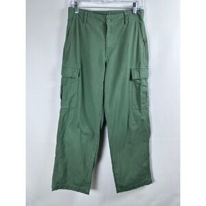 Uniqlo Cargo Pants Women S Green Cotton Utility‎ Gorpcore Streetwear